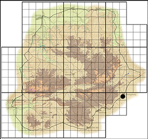 Aloeides molomo Waterberg distribution